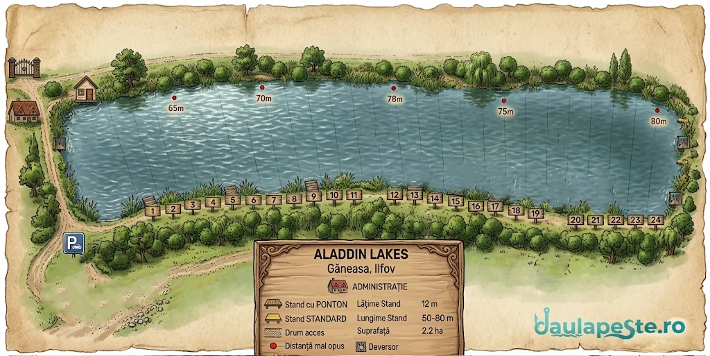 Harta standuri Aladdin Lakes