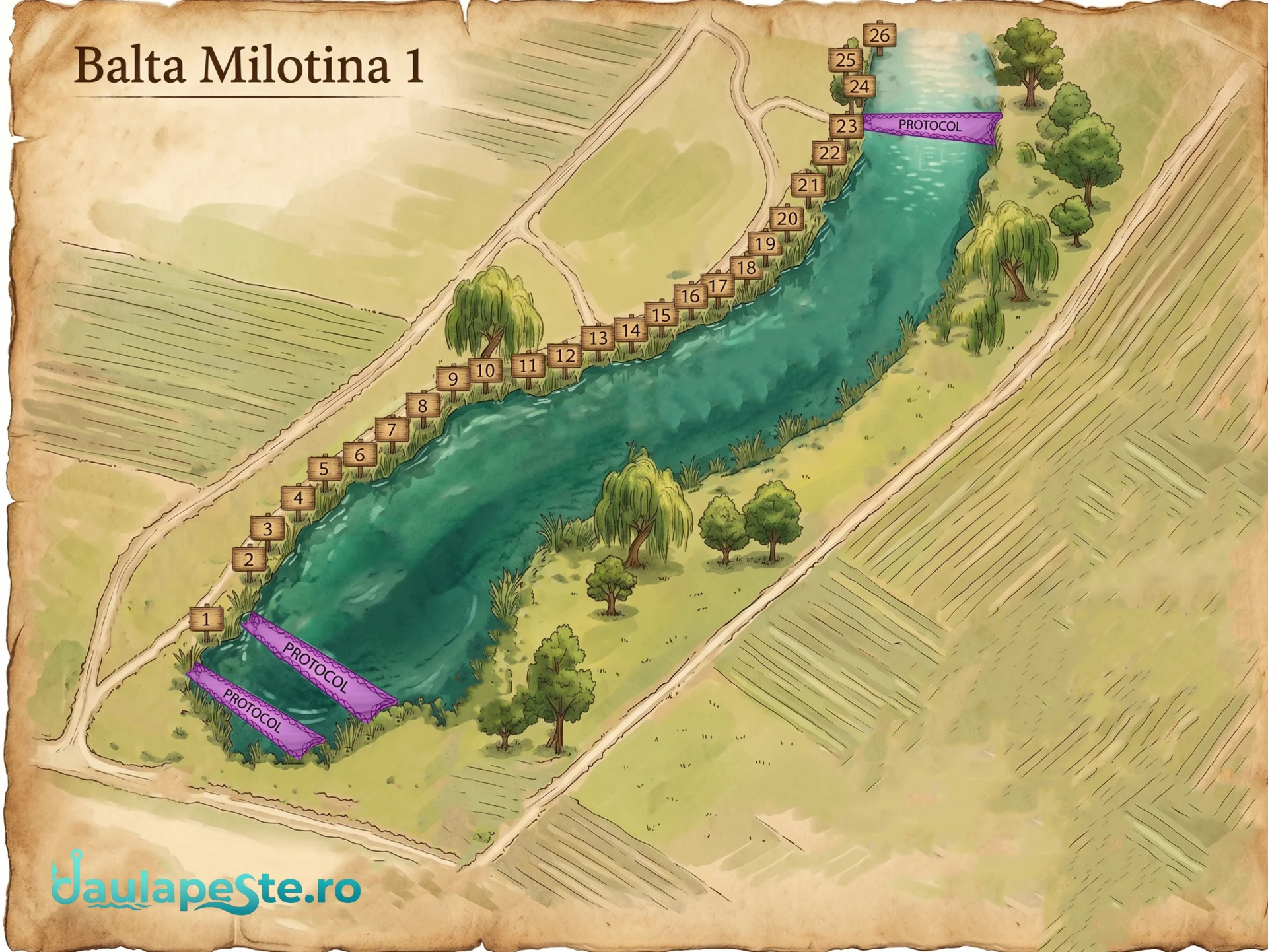 Harta standuri Lacul MILOTINA 1