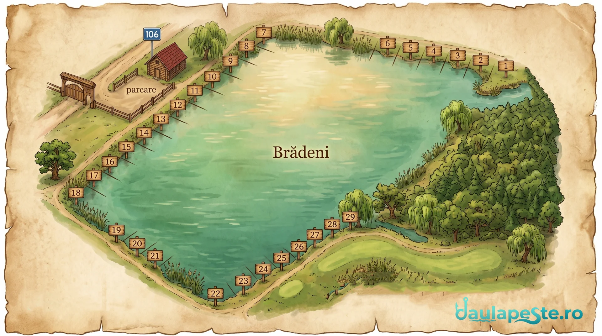 Harta standuri Lac BRADENI