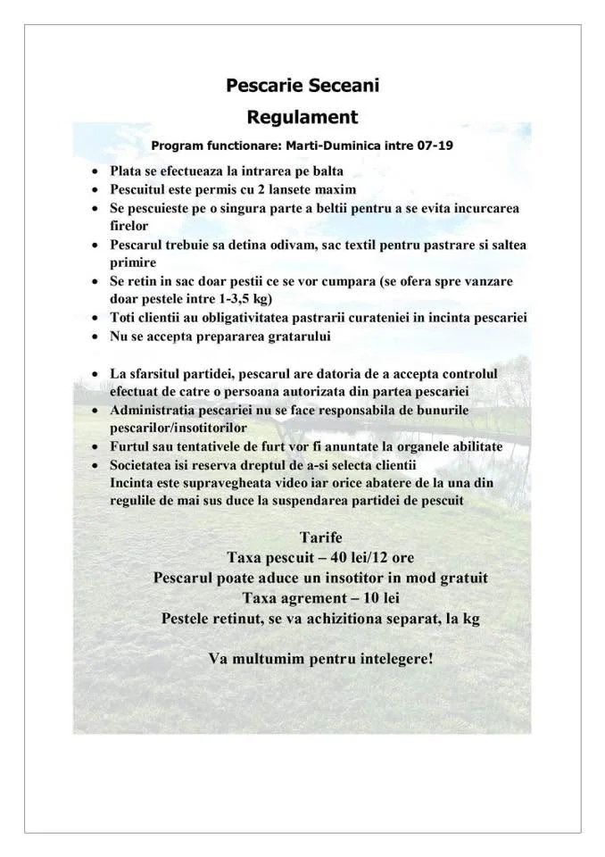 Pescarie Seceani - fotografie 2